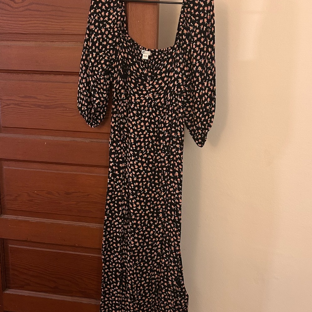 Billabong Black and Pink Long Sleeve Dress